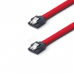 SATA III Data Cable Premium Sleeved Red